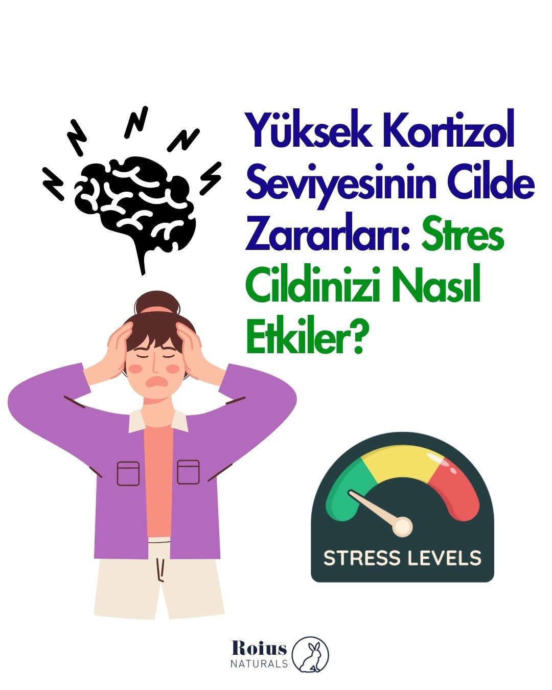 Stres cildiniz nasıl etkiler konulu Roius Naturals blog yazısı