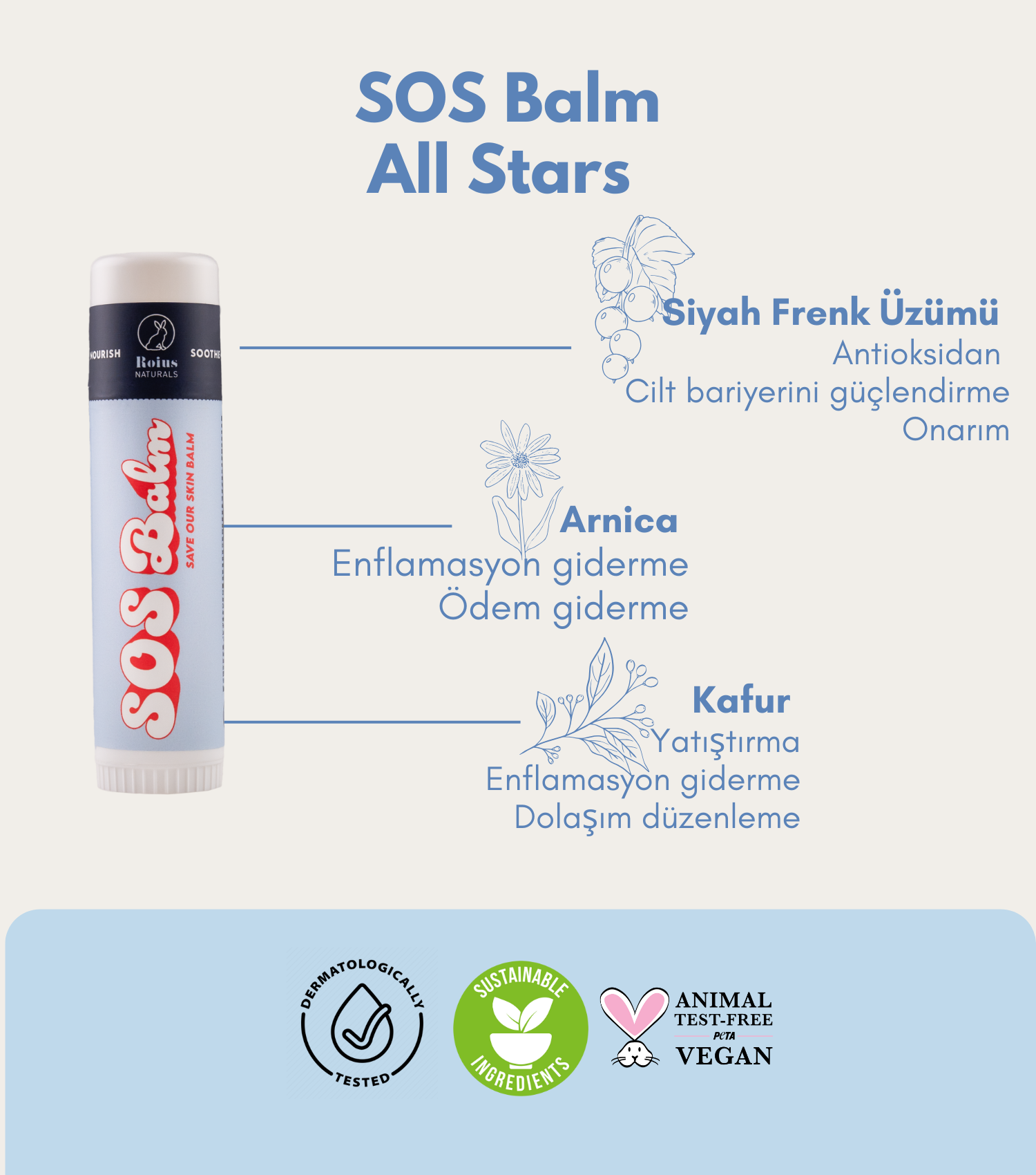 SOS Balm Onarıcı Balm Özellikleri