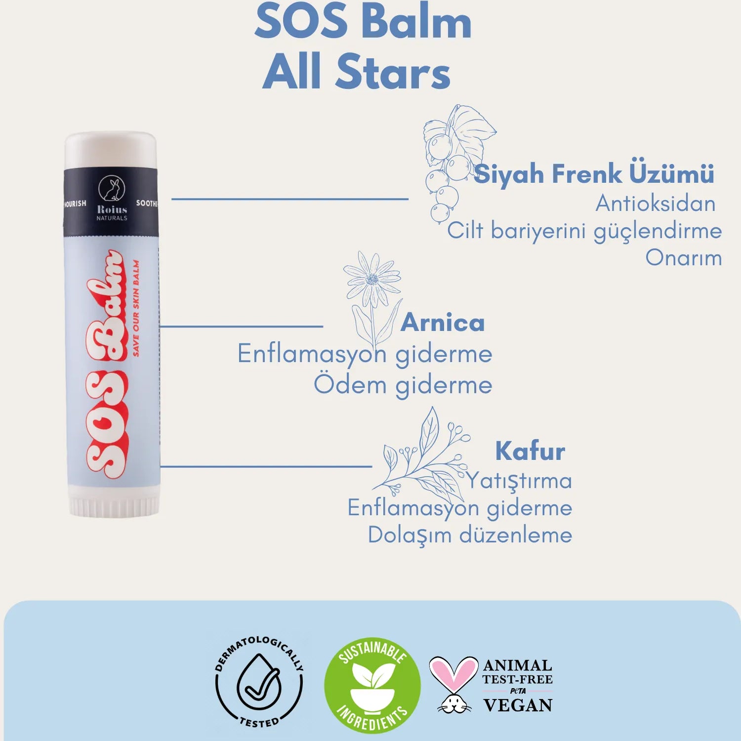 SOS Balm Onarıcı Balm Özellikleri